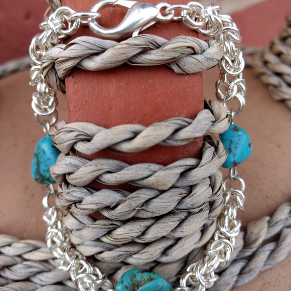 Handmade 99.9 Fine Silver Byzantine howlite - Picture 3 of 7